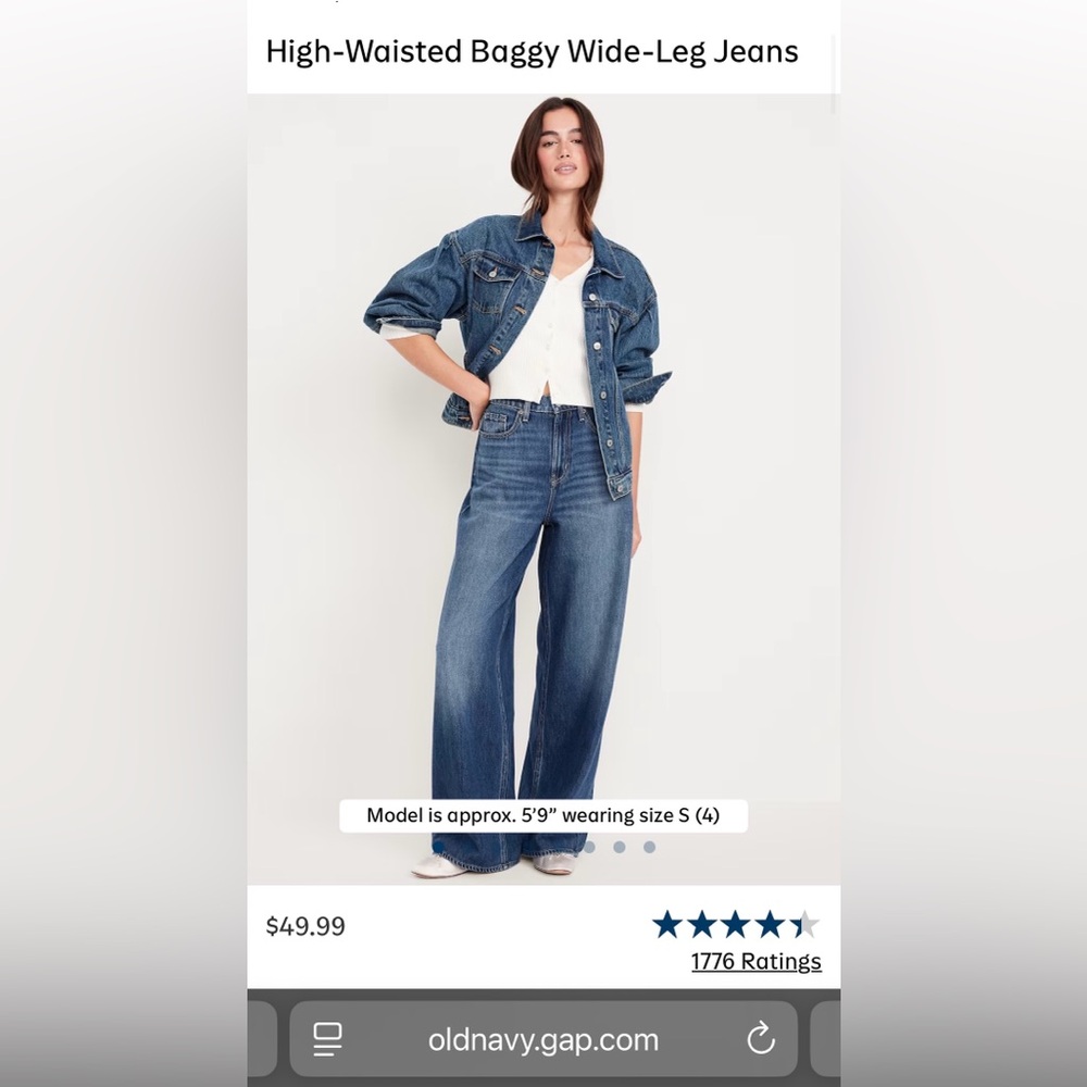 Old Navy Blue Flare Wide Leg Jeans